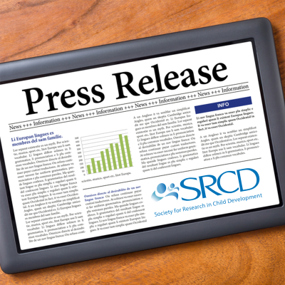 Tablet reading an SRCD Press Release