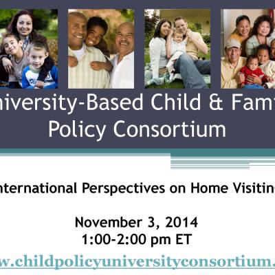 Title slide for the International Perspectives on Home Visiting webinar