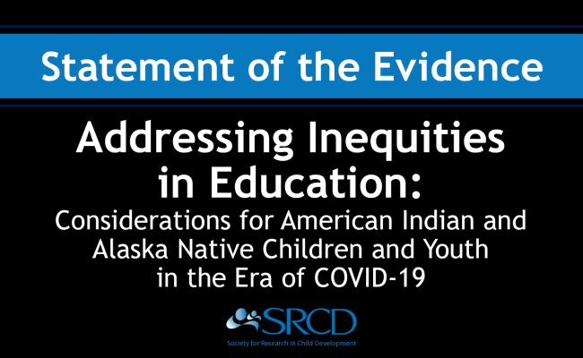 Addressing Inequities in Education: Considerations for American Indian and Alaska Native Children and Youth in the Era of COVID-19 logo